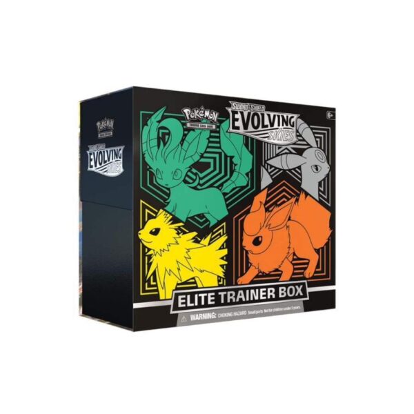 EVOLVING SKIES – ELITE TRAINER BOX – UMBREON, FLAREON, JOLTEON AND LEAFEON 4 EVOLVING SKIES – ELITE TRAINER BOX – UMBREON, FLAREON, JOLTEON AND LEAFEON