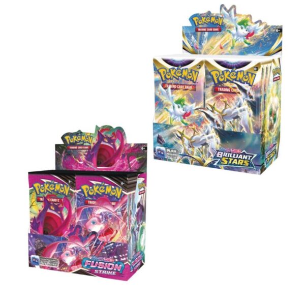 FUSION STRIKE BOOSTER BOX + BRILLIANT STARS BOOSTER BOX 4 FUSION STRIKE BOOSTER BOX + BRILLIANT STARS BOOSTER BOX