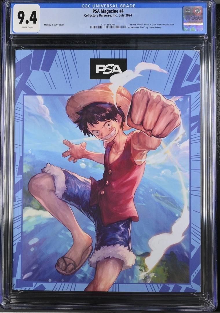 MONKEY D. LUFFY ONE PIECE PSA MAGAZINE JULY 2024 CGC 9.4 4 MONKEY D. LUFFY ONE PIECE PSA MAGAZINE JULY 2024 CGC 9.4