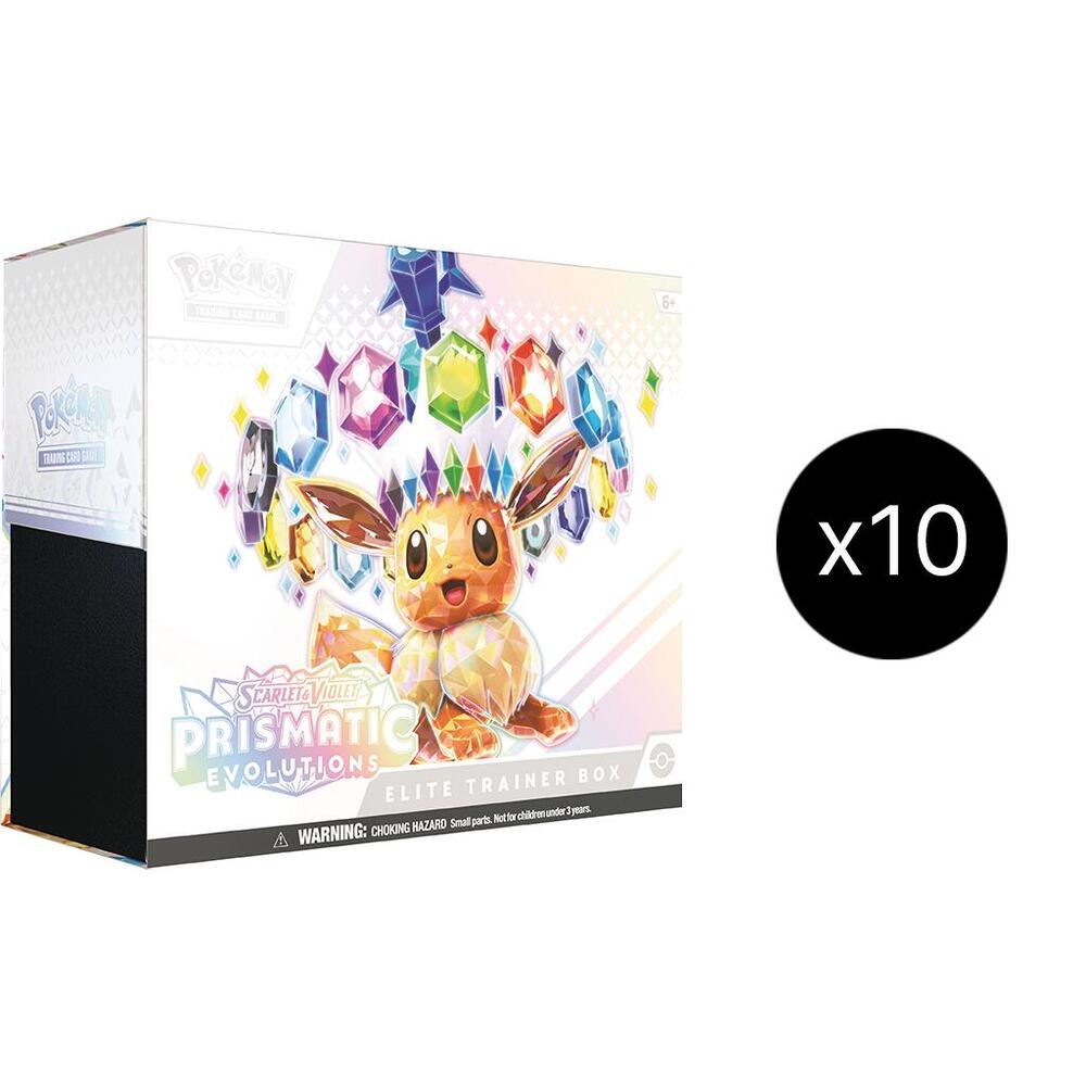 Prismatic Evolutions Elite Trainer Box Case 4 Prismatic Evolutions Elite Trainer Box Case